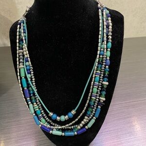 Multi-layered turquoise necklace, wonderful condition.